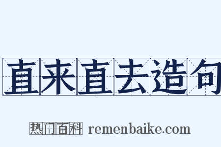 直来直去造句是什么意思的图片